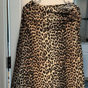 GANNI midi leopard skirt, size 38